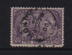 Canada #62 VF Used With CDS Cancel