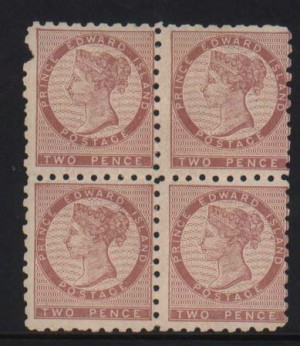 Prince Edward Island #1 Mint Rare Block  **With Certificate**