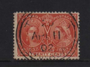 Canada #59i VF Used With S.O.N. CDS Cancel