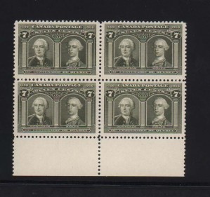 Canada #100 VF/NH Block  **With Certificate**