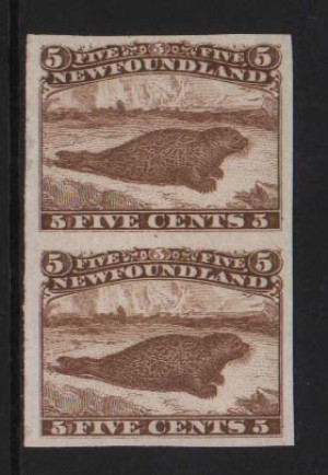Newfoundland #25Pi XF Mint Imperforate Proof Pair