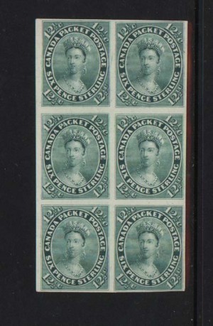 Canada #18TC VF Mint Proof Block Of Six India On Card