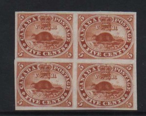 Canada #15TCii XF Proof Block On India Paper