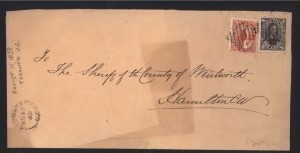 Canada #15 & #16 Used On Cover To Hamilton