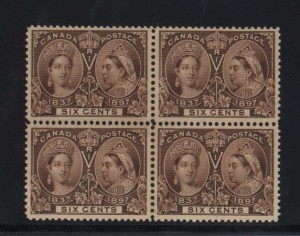 Canada #55 XF/NH Block  **With Certificate**