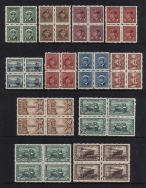 Canada #249 - #262 VF/NH Block Set