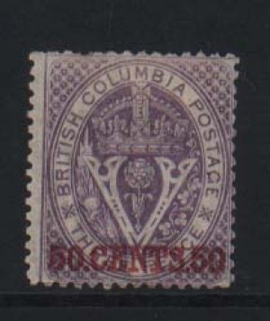 British Columbia #12 Mint  **With Certificate**