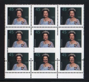 Canada #1360 VF Mint Part Imperf Error Block