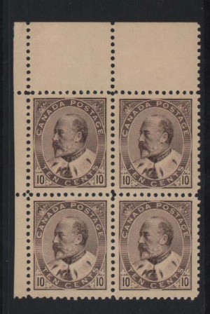Canada #93 XF/NH Corner Block **With Certificate**