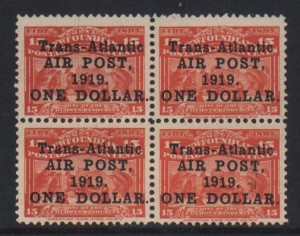 Newfoundland #C2 VF/NH Block **With Certificate**