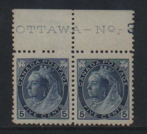 Canada #79 XF Mint Imprint Pair **With Certificate**