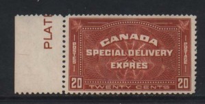 Canada #E4 XF/NH Plate Single  **With Certificate**