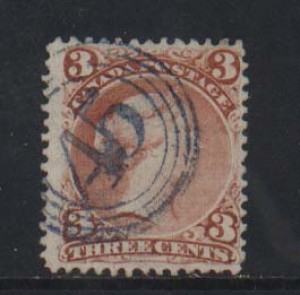 Canada #33 VF Used With Superb 4 Ring 45 Cancel **With Certificate**