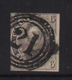 Canada #10 VF Used With Four Margins  **With Certificate**