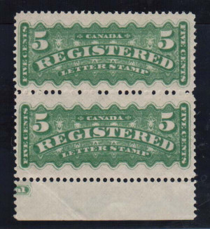 Canada #F2 VF/NH Vertical Pair