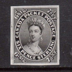 Canada #9TC XF Proof On India Paper In Black