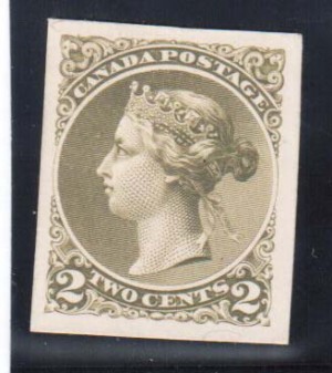 Canada #36e XF Engraved Plate Essay In Dark Green