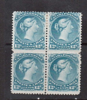 Canada #28 Mint Block Variety **With Certificate**