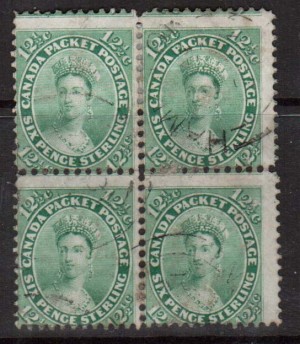 Canada #18 Scarce Used Block