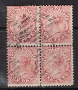 Canada #14 Rare Used Block