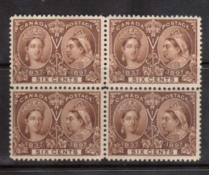 Canada #55 VF/NH Choice Block  **With Certificate**