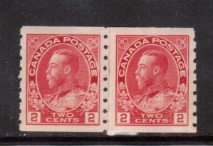 Canada #127iii XF/NH Rare Paste Up Pair