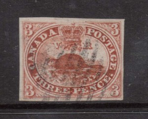 Canada #4vii VF Used Major Reentry **With Certificate**
