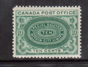 Canada #E1a XF/NH Gem **With Certificate**