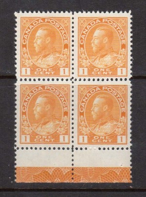 Canada #105f VF/NH Lathework D Block **With Certificate**