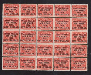 Newfoundland #C2 VF Mint Rare Full Sheet Of 25
