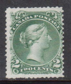 Canada #24v Mint Major Reentry **With Certificate**