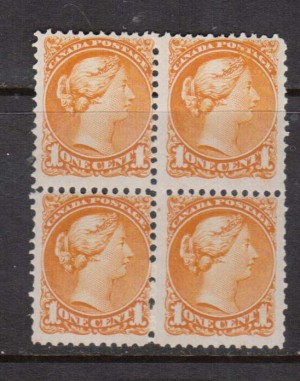 Canada #35iv Mint Block **With Certificate**