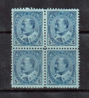 Canada #91 VF Mint Block **With Certificate**