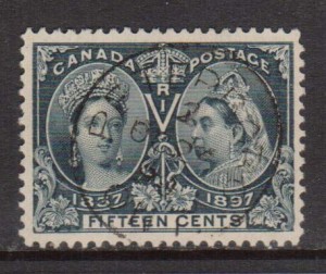 Canada #58 VF Used With Ideal Peterboro CDS Cancel **With Cert.**