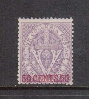 British Columbia #12 Mint **With Certificate**