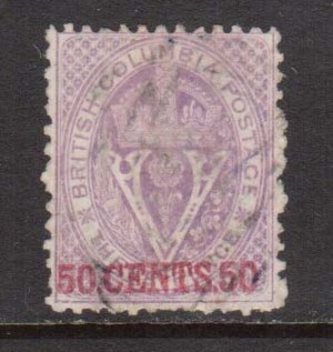 British Columbia #17 VF Used **With Certificate**