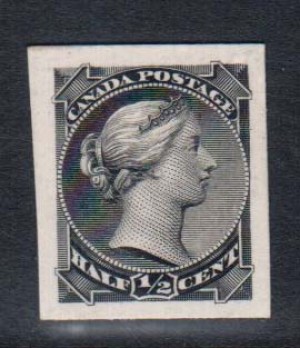 Canada #34P XF Plate Proof India On Card **With Certificate**