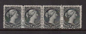 Canada #21 #21ii #21iv NH Mint Rare Variety Strip Of Four **With Cert.**