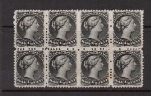 Canada #21c VF Mint Block Of Eight **With Certificate**