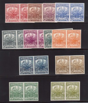 Newfoundland #115a - #126a XF Mint Imperf Set Of 12 Pairs