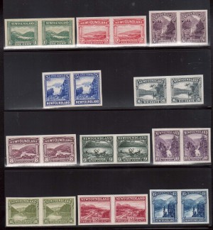 Newfoundland #131b - #142a XF Imperf Set