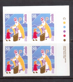 Canada #1341 XF/NH Imperf Plate Block UR Variety