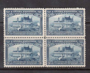Canada #99 VF/NH Block **With Certificate**