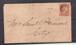 Canada #31 Used Rarity On Folded Circular With 4 Ring 19 **With Cert.**