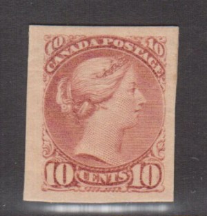 Canada #45P XF Plate Proof India Paper On Card