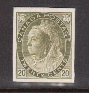 Canada #84P XF Plate Proof India Paper On Card