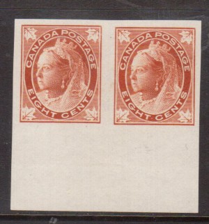 Canada #72i XF/NH Imperforate Pair **With Certificate**