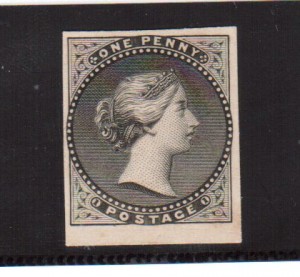 Canada Minuse & Pratt #E-Ba XF 1P Victoria Head Die Essay In Black