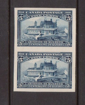 Canada #99ii XF Mint Imperforate Pair **With Certificate**