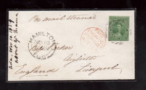 Canada #9a VF Used On Mourning Cover **With Certificate**